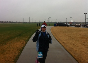 The one pic my dad was able to take on the course...it was COLD!